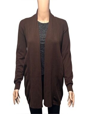 Cyrus Chocolate Brown Women's Open Cardigan